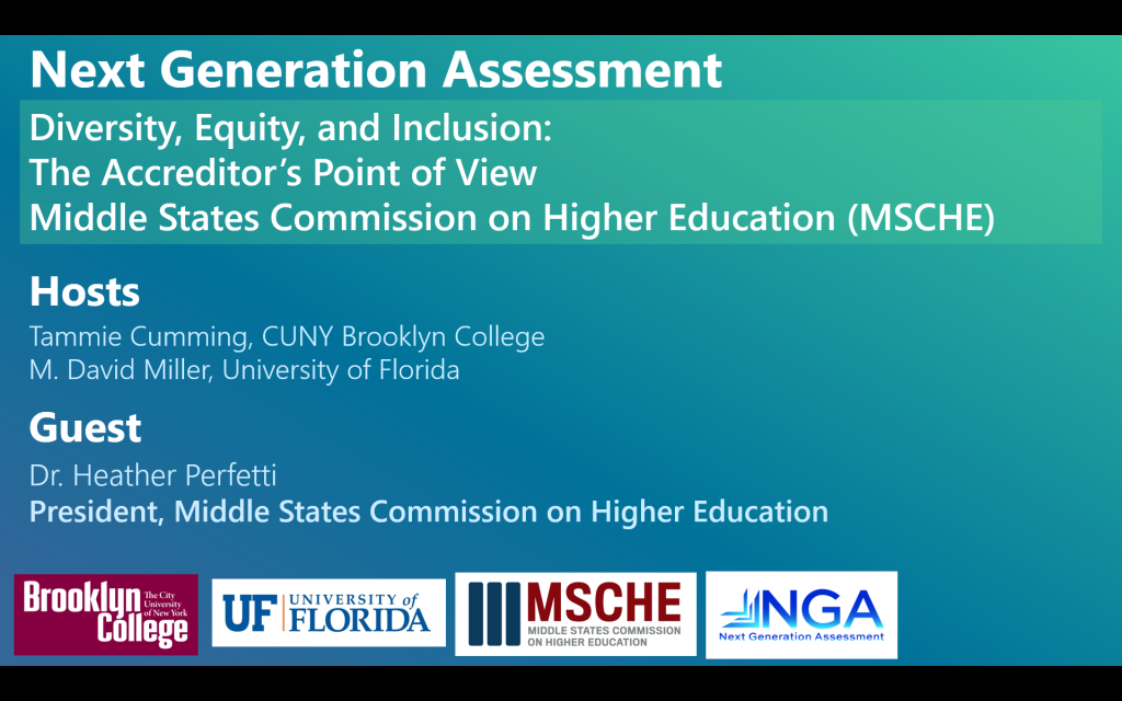 Web Bites: Middle States Commission on Higher Education (MSCHE) on Diversity, Equity, and Inclusion (DEI)